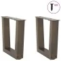 Patas para mesa de comedor en forma de V 2 uds acero natural by , Table legs - Ref: Foro24-4012607, Price: 48,91 €, Discount: %