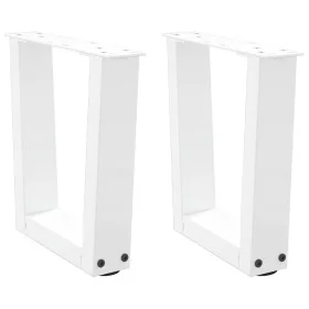 Patas para mesa de comedor forma V 2 uds blanco 40x(30-31,3) cm by , Table legs - Ref: Foro24-4012605, Price: 48,92 €, Discou...