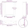 Patas para mesa de comedor forma V 2 uds blanco 40x(30-31,3) cm von , Tischbeine - Ref: Foro24-4012605, Preis: 48,92 €, Rabat...