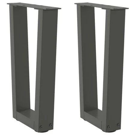 Patas para mesa de comedor en forma de V 2 uds antracita acero by , Table legs - Ref: Foro24-4012626, Price: 59,60 €, Discoun...