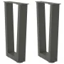 Patas para mesa de comedor en forma de V 2 uds antracita acero by , Table legs - Ref: Foro24-4012626, Price: 59,60 €, Discoun...