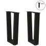 Patas para mesa de comedor en forma de V 2 uds acero negro by , Table legs - Ref: Foro24-4012624, Price: 56,16 €, Discount: %