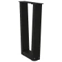 Patas para mesa de comedor en forma de V 2 uds acero negro by , Table legs - Ref: Foro24-4012624, Price: 56,16 €, Discount: %