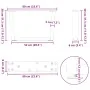 Patas para mesa de comedor forma V 2 uds blanco 60x(30-31,3) cm von , Tischbeine - Ref: Foro24-4012613, Preis: 64,29 €, Rabat...