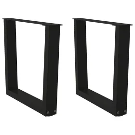 Patas para mesa de comedor forma V 2 uds negro 60x(42-43,3) cm by , Table legs - Ref: Foro24-4012632, Price: 70,37 €, Discoun...