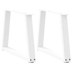 Patas para mesa de comedor forma V 2 uds blanco 70x(42-43,3) cm by , Table legs - Ref: Foro24-4012557, Price: 74,43 €, Discou...
