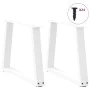 Patas para mesa de comedor forma V 2 uds blanco 70x(42-43,3) cm by , Table legs - Ref: Foro24-4012557, Price: 74,43 €, Discou...