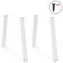 Patas para mesa de comedor forma V 2 uds blanco 70x(72-73,3) cm by , Table legs - Ref: Foro24-4012569, Price: 98,24 €, Discou...
