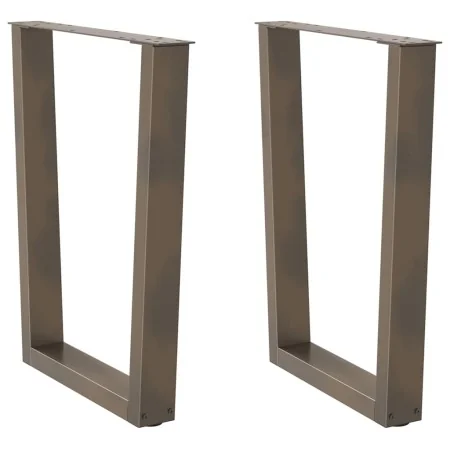 Patas para mesa de comedor en forma de V 2 uds acero natural by , Table legs - Ref: Foro24-4012647, Price: 95,09 €, Discount: %