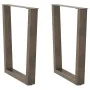 Patas para mesa de comedor en forma de V 2 uds acero natural by , Table legs - Ref: Foro24-4012647, Price: 95,09 €, Discount: %