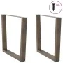 Patas para mesa de comedor en forma de V 2 uds acero natural by , Table legs - Ref: Foro24-4012651, Price: 98,77 €, Discount: %