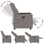 Sillón de masaje reclinable de tela gris taupé by , Armchairs - Ref: Foro24-4104837, Price: 215,69 €, Discount: %