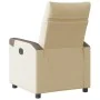 Sillón reclinable de tela crema by , Armchairs - Ref: Foro24-4104842, Price: 186,50 €, Discount: %