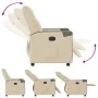 Sillón reclinable de tela crema by , Armchairs - Ref: Foro24-4104842, Price: 186,50 €, Discount: %