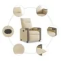 Sillón reclinable de tela crema by , Armchairs - Ref: Foro24-4104842, Price: 186,50 €, Discount: %