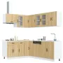 Mueble cocina Kalmar roble sonoma 11 pzas madera contrachapada by , Kitchen cabinets - Ref: Foro24-3314884, Price: 661,68 €, ...