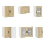 Mueble cocina Kalmar roble sonoma 11 pzas madera contrachapada by , Kitchen cabinets - Ref: Foro24-3314884, Price: 661,68 €, ...