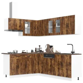 Mueble cocina Kalmar roble ahumado 11 pzas madera contrachapada by , Kitchen cabinets - Ref: Foro24-3314886, Price: 695,92 €,...