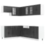 Mueble de cocina Lucca negra 11 piezas madera contrachapada von , Küchenschränke - Ref: Foro24-3314892, Preis: 699,00 €, Raba...