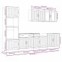 Mueble de cocina Kalmar negra 7 piezas madera contrachapada de , Armarios de cocina - Ref: Foro24-3314742, Precio: 612,94 €, ...