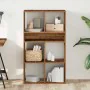 Estantería madera de ingeniería envejecida 66x31x112 cm de , Librerías y estanterías - Ref: Foro24-860308, Precio: 75,48 €, D...
