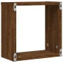 Estantes cubo de pared 4 unidades roble marrón 30x15x30 cm by , Shelves and shelves - Ref: Foro24-815886, Price: 35,96 €, Dis...
