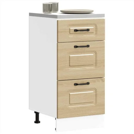 Mueble bajo de cocina Kalmar madera ingeniería de roble sonoma de , Armarios de cocina - Ref: Foro24-854243, Precio: 94,49 €,...