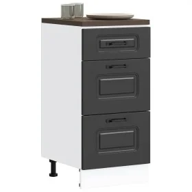 Mueble bajo de cocina Kalmar madera de ingeniería negra by , Kitchen cabinets - Ref: Foro24-854241, Price: 92,70 €, Discount: %