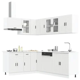 Mueble de cocina Porto blanco 11 piezas madera contrachapada by , Kitchen cabinets - Ref: Foro24-3314901, Price: 722,71 €, Di...