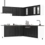 Mueble de cocina Lucca negra 11 piezas madera contrachapada von , Küchenschränke - Ref: Foro24-3314922, Preis: 708,23 €, Raba...