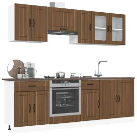Mueble cocina Kalmar roble marrón 8 pzas madera contrachapada by , Kitchen cabinets - Ref: Foro24-3314838, Price: 542,99 €, D...