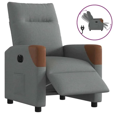 Sillón reclinable eléctrico de tela gris oscuro de , Sillones - Ref: Foro24-3323991, Precio: 251,56 €, Descuento: %
