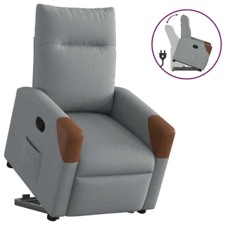 Sillón reclinable elevable de tela gris claro by , Armchairs - Ref: Foro24-3324006, Price: 272,49 €, Discount: %