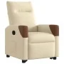 Sillón reclinable elevable de tela color crema by , Armchairs - Ref: Foro24-3324010, Price: 272,75 €, Discount: %