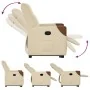 Sillón reclinable elevable de tela color crema by , Armchairs - Ref: Foro24-3324010, Price: 272,75 €, Discount: %