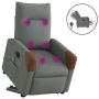 Sillón de masaje eléctrico reclinable elevable tela gris oscuro by , Armchairs - Ref: Foro24-3324031, Price: 338,80 €, Discou...