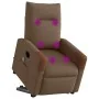 Sillón de masaje eléctrico reclinable elevable tela marrón by , Armchairs - Ref: Foro24-3324033, Price: 352,34 €, Discount: %