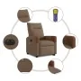 Sillón de masaje eléctrico reclinable elevable tela marrón by , Armchairs - Ref: Foro24-3324033, Price: 352,34 €, Discount: %