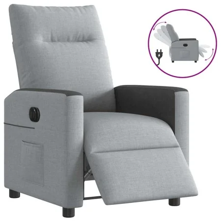 Sillón reclinable eléctrico tela gris claro by , Armchairs - Ref: Foro24-3324038, Price: 240,33 €, Discount: %