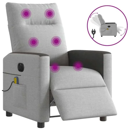 Sillón reclinable de masaje eléctrico tela gris nube von , Sessel - Ref: Foro24-3324044, Preis: 259,11 €, Rabatt: %