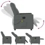 Sillón reclinable de masaje eléctrico tela gris oscuro by , Armchairs - Ref: Foro24-3324046, Price: 257,90 €, Discount: %