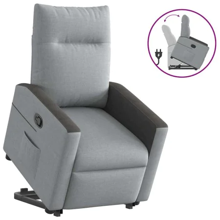 Sillón reclinable elevable de tela gris claro by , Armchairs - Ref: Foro24-3324052, Price: 272,94 €, Discount: %