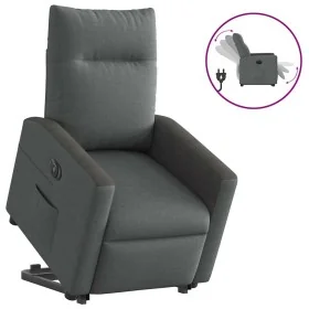 Sillón eléctrico reclinable elevable de tela gris oscuro by , Armchairs - Ref: Foro24-3324067, Price: 324,47 €, Discount: %