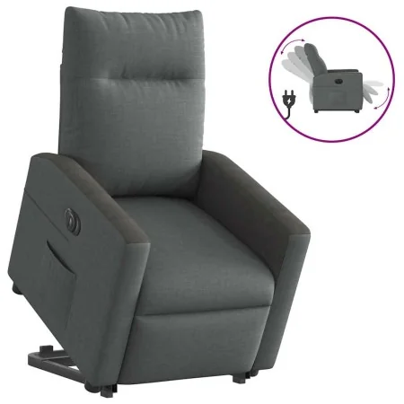 Sillón eléctrico reclinable elevable de tela gris oscuro de , Sillones - Ref: Foro24-3324067, Precio: 324,99 €, Descuento: %