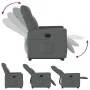Sillón eléctrico reclinable elevable de tela gris oscuro de , Sillones - Ref: Foro24-3324067, Precio: 324,99 €, Descuento: %