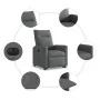 Sillón eléctrico reclinable elevable de tela gris oscuro de , Sillones - Ref: Foro24-3324067, Precio: 324,99 €, Descuento: %