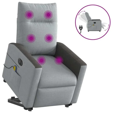 Sillón de masaje eléctrico reclinable elevable tela gris claro von , Sessel - Ref: Foro24-3324073, Preis: 340,68 €, Rabatt: %