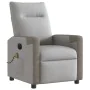 Sillón reclinable de masaje eléctrico tela gris nube de , Sillones - Ref: Foro24-3324084, Precio: 255,67 €, Descuento: %
