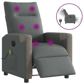 Sillón reclinable de masaje eléctrico tela gris oscuro by , Armchairs - Ref: Foro24-3324086, Price: 254,72 €, Discount: %