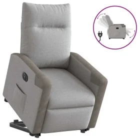 Sillón eléctrico reclinable elevable de tela gris nube by , Armchairs - Ref: Foro24-3324099, Price: 319,78 €, Discount: %